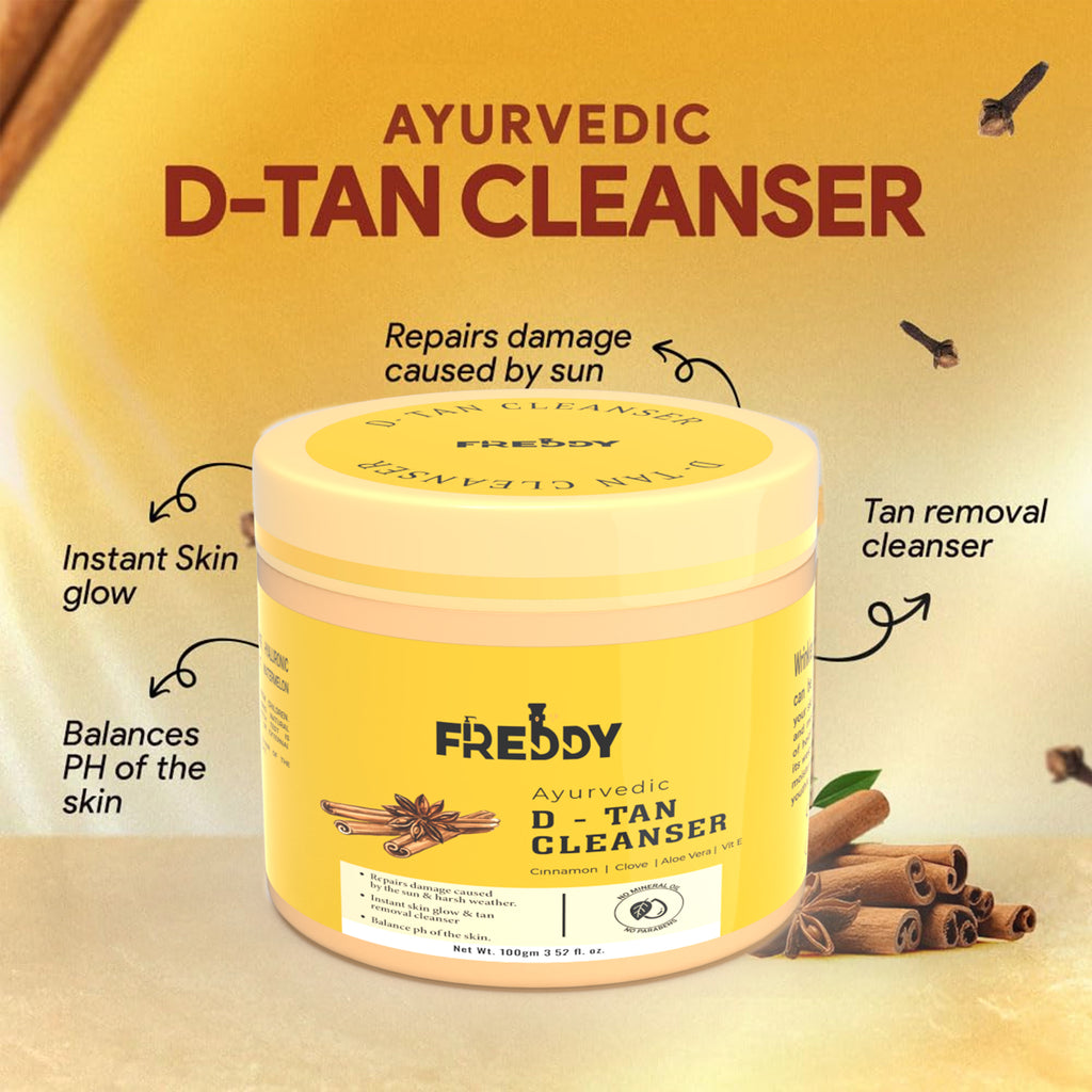 FREDDY De-Tan Face And Body Massage Pack Reduces Dark Spots Reduces Sun Tan (100 MI)