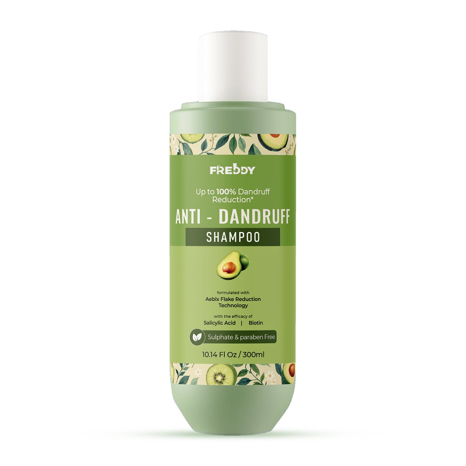 Freddy Anti-Dandruff Shampoo 100%  Dandruff Reduction With Salicylic Acid,  Piroctone Olamine & Biotin - Strengthens &  Nourishes Hair (250 MI